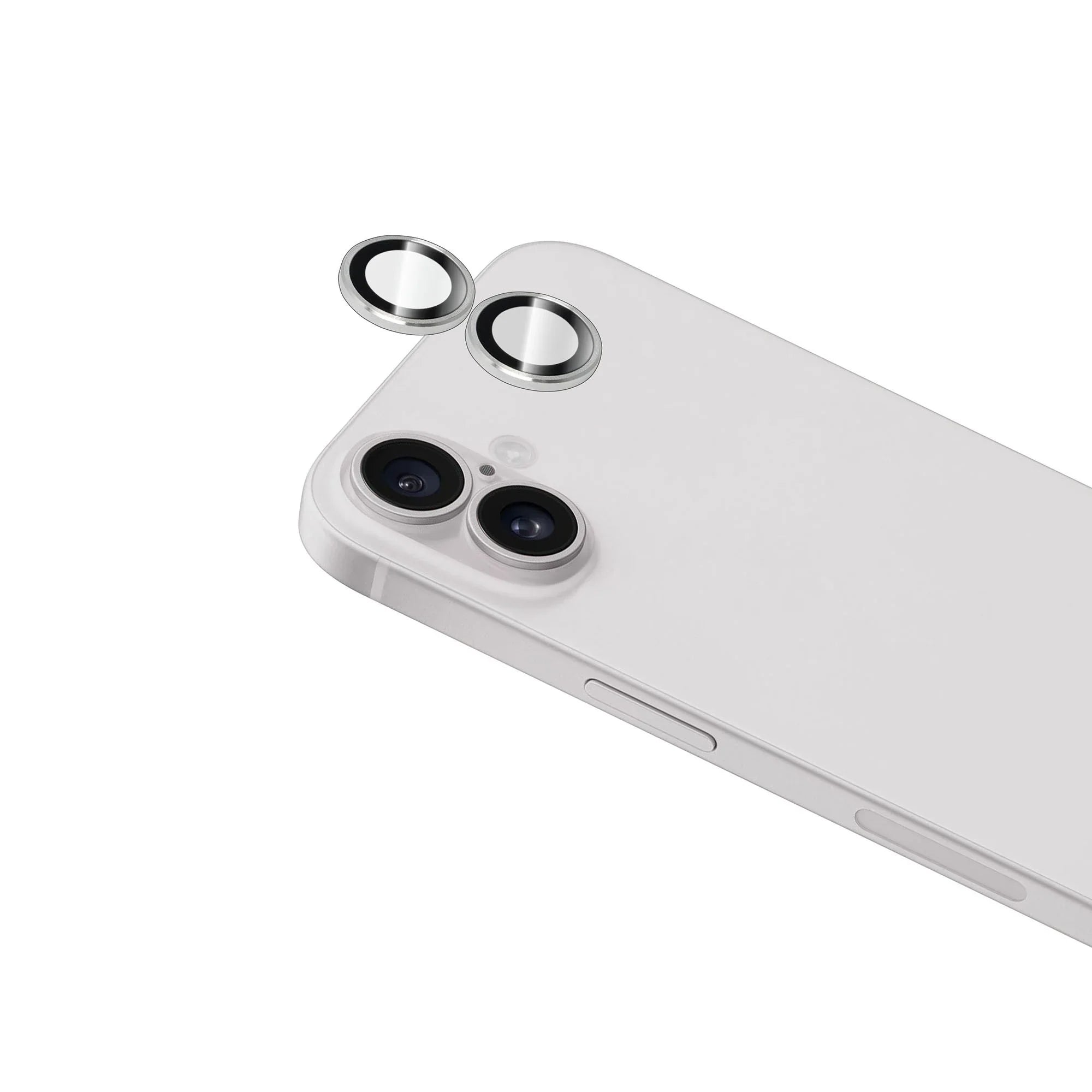 iPhone 16 / 16 Plus Torrii Bodyglass Aluminium Camera Ring - Silver - Tashqila iPhone 16 / 16 Plus Torrii Bodyglass Aluminium Camera Ring - Silver - Tashqila